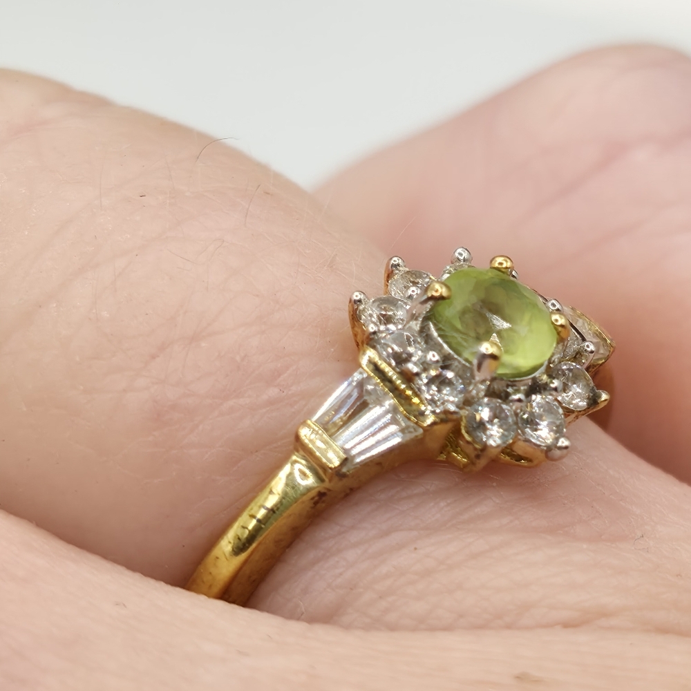 NWOT Rare Genuine Sava Sphene Sunburst Ring - Picture 7 of 8